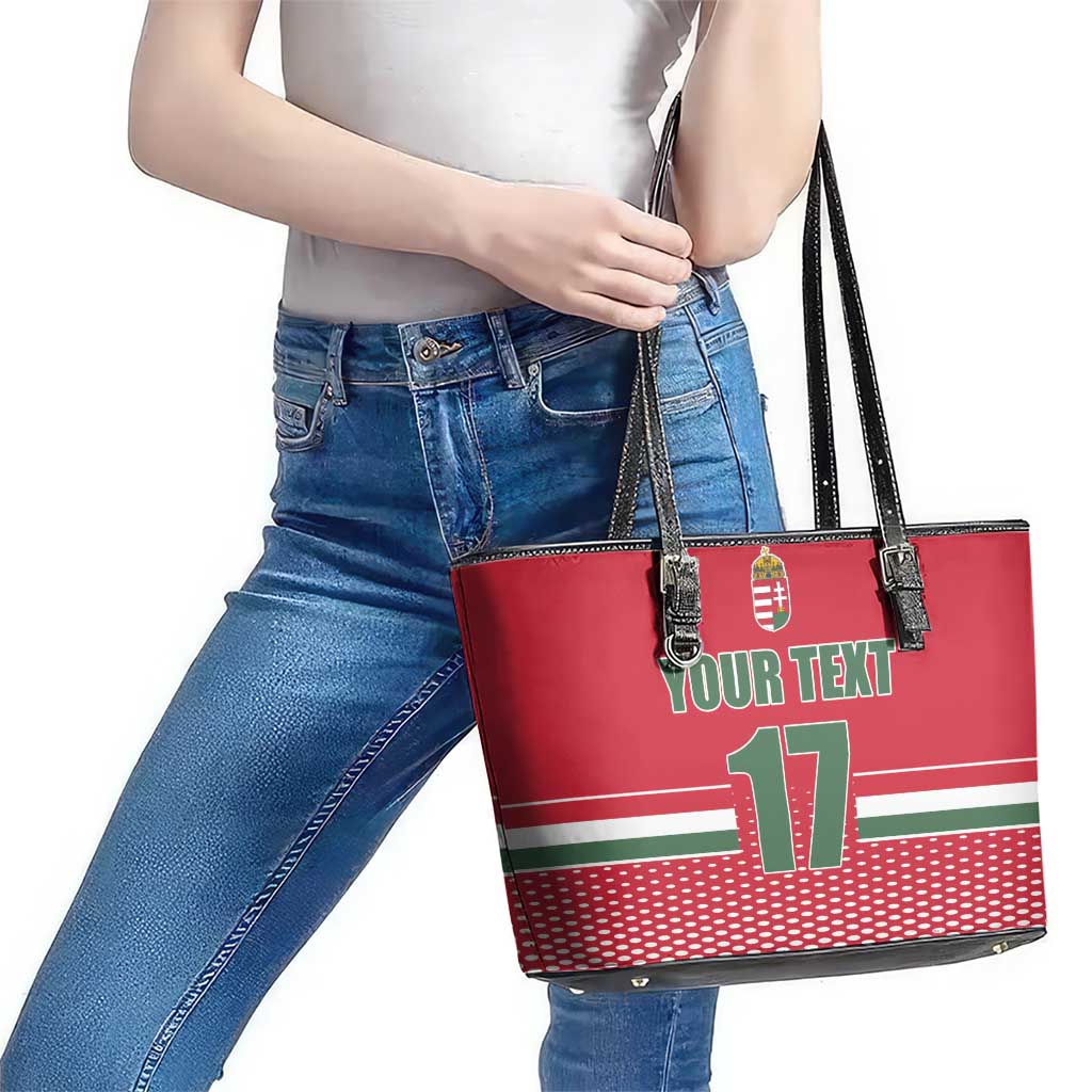 Custom Hungary Ice Hockey Leather Tote Bag Red Style Come on Magyars