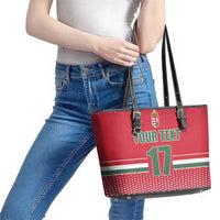 Custom Hungary Ice Hockey Leather Tote Bag Red Style Come on Magyars