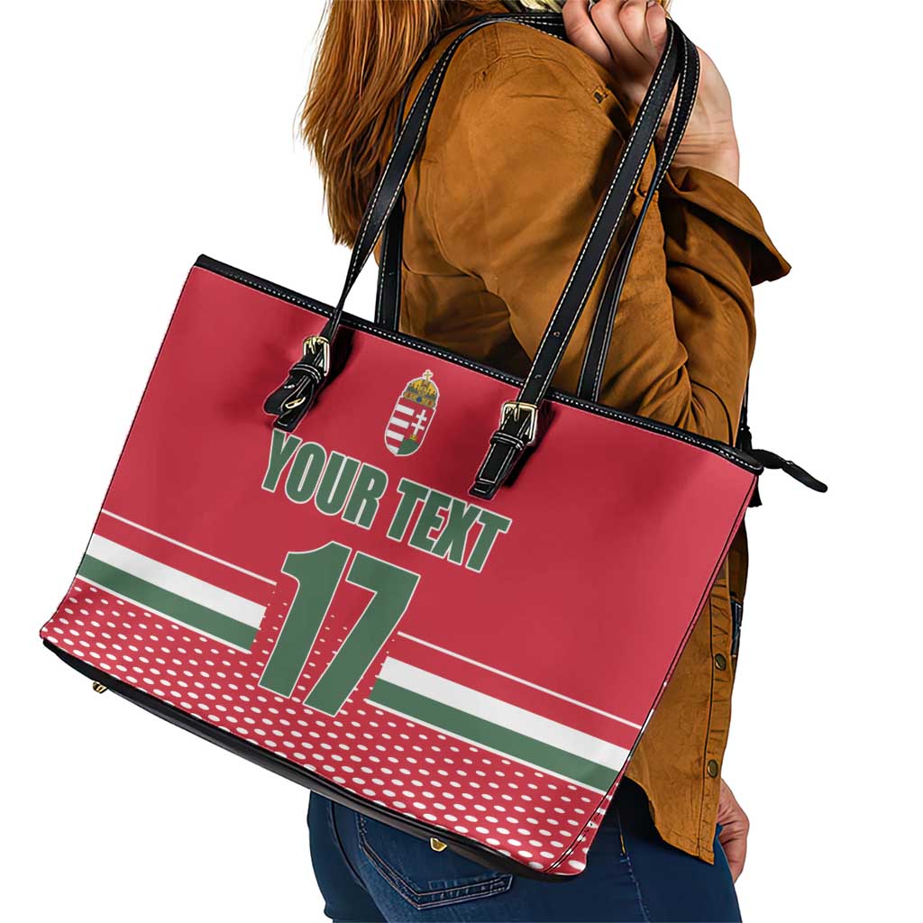 Custom Hungary Ice Hockey Leather Tote Bag Red Style Come on Magyars