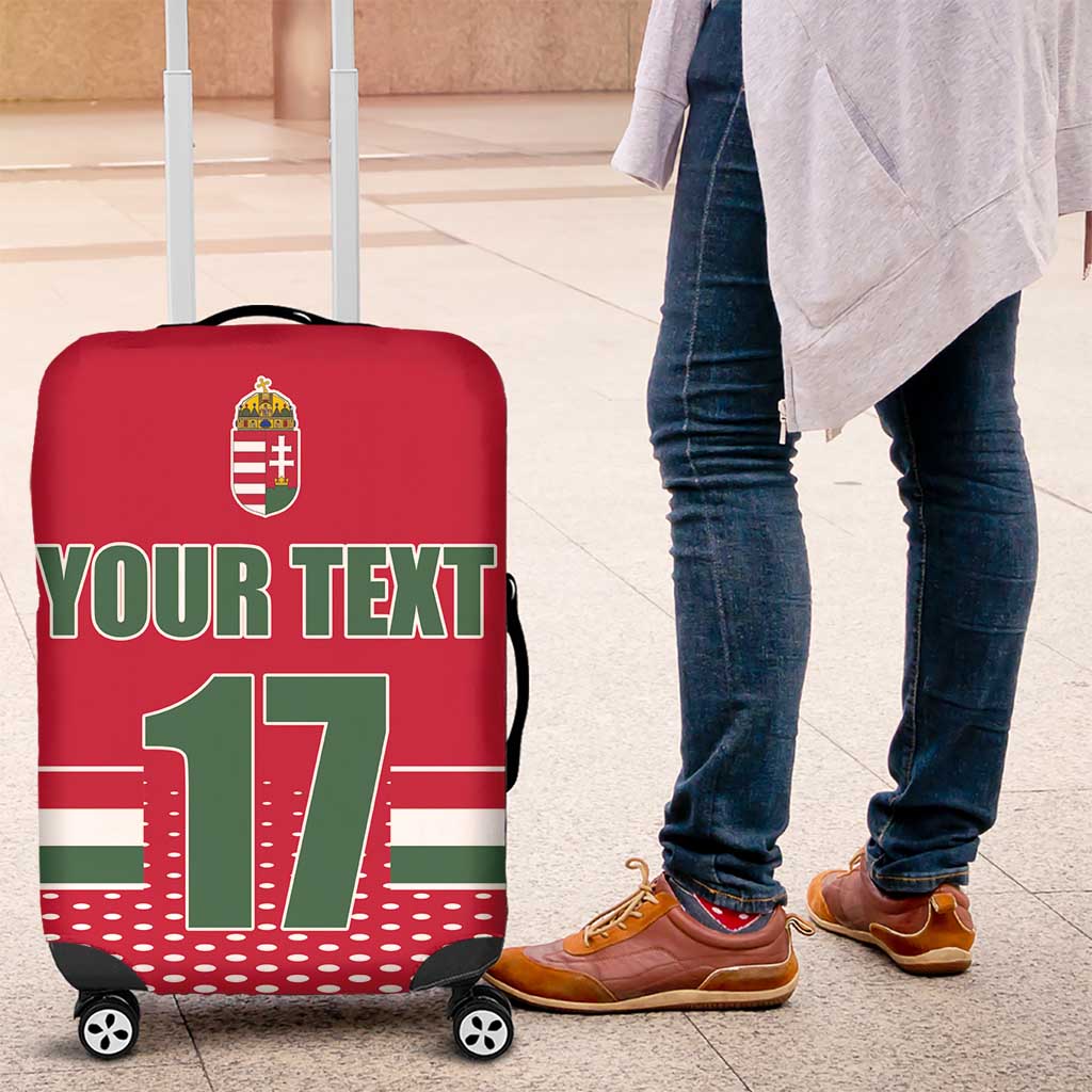 Custom Hungary Ice Hockey Luggage Cover Red Style Come on Magyars