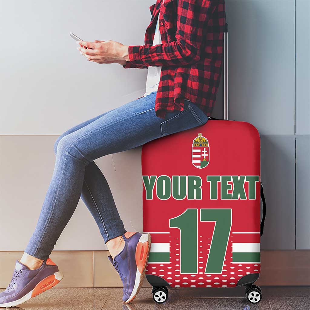Custom Hungary Ice Hockey Luggage Cover Red Style Come on Magyars