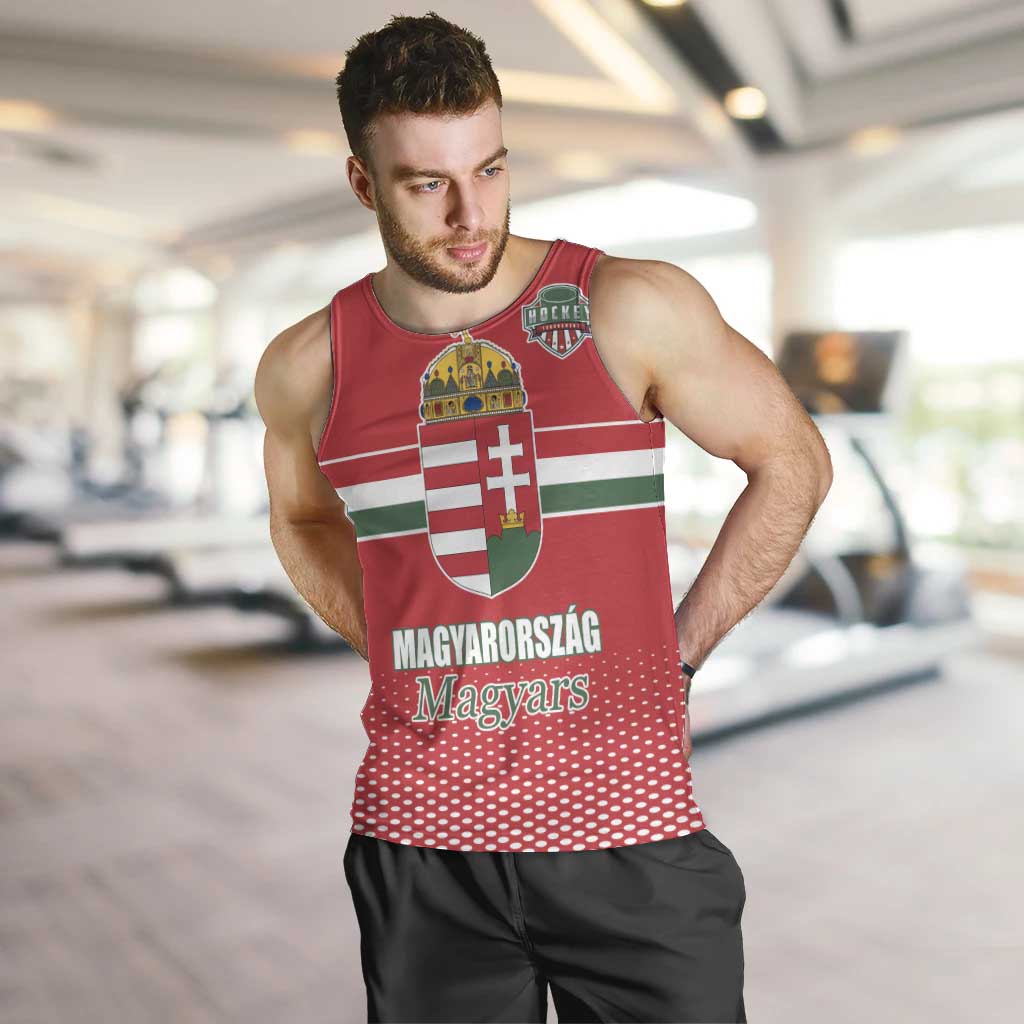 Custom Hungary Ice Hockey Men Tank Top Red Style Come on Magyars