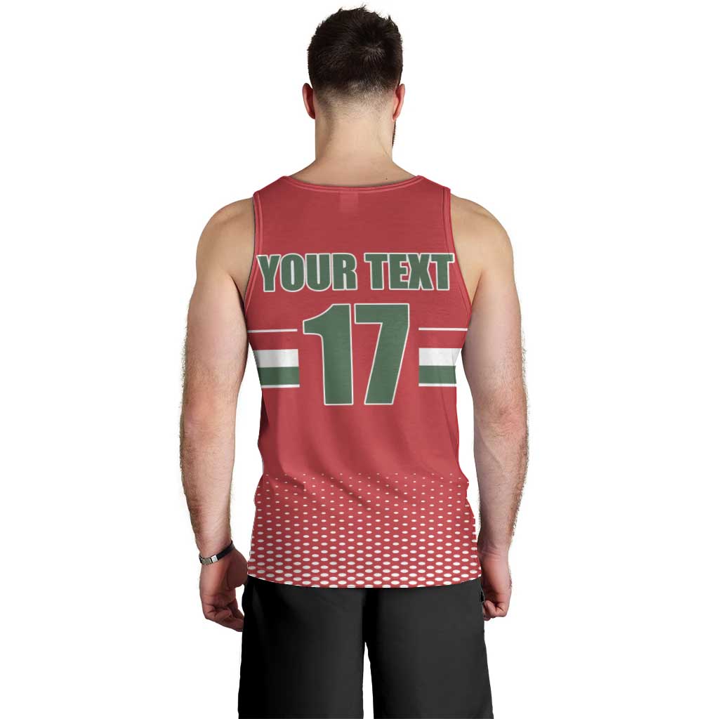 Custom Hungary Ice Hockey Men Tank Top Red Style Come on Magyars