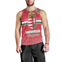 Custom Hungary Ice Hockey Men Tank Top Red Style Come on Magyars