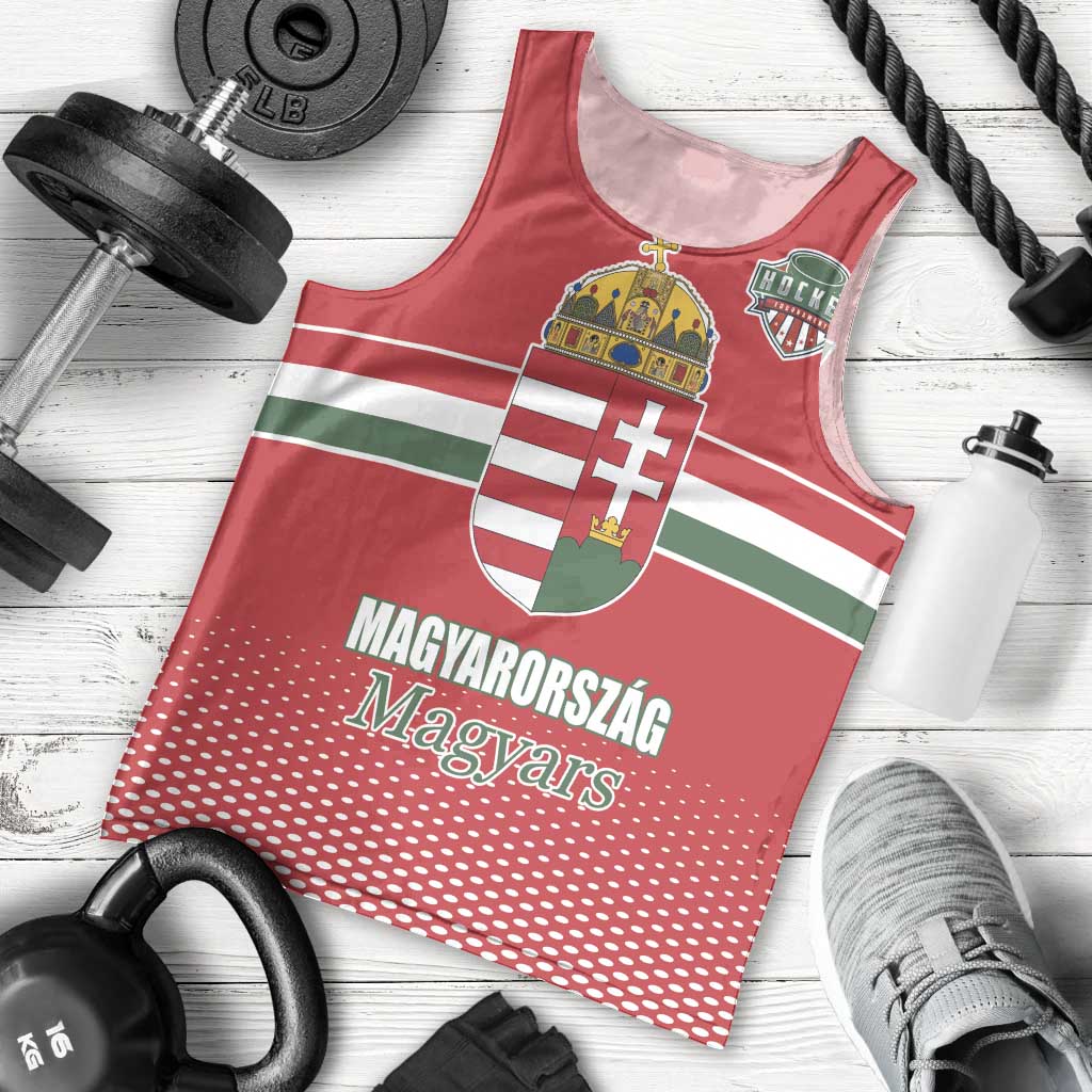 Custom Hungary Ice Hockey Men Tank Top Red Style Come on Magyars