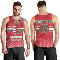 Custom Hungary Ice Hockey Men Tank Top Red Style Come on Magyars