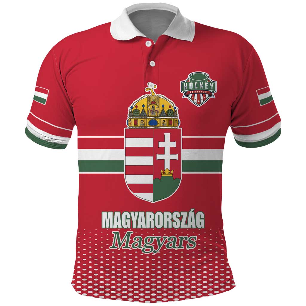 Custom Hungary Ice Hockey Polo Shirt Red Style Come on Magyars