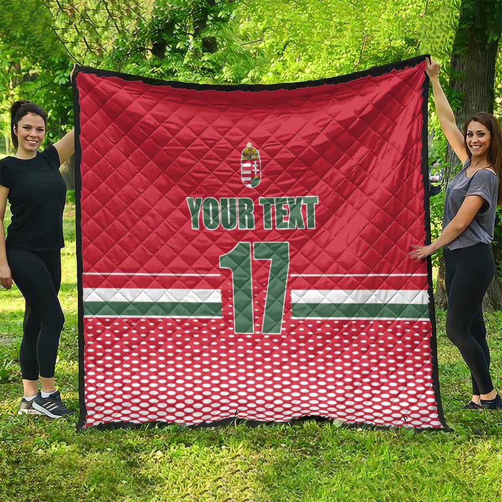 Custom Hungary Ice Hockey Quilt Red Style Come on Magyars