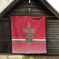 Custom Hungary Ice Hockey Quilt Red Style Come on Magyars