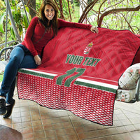 Custom Hungary Ice Hockey Quilt Red Style Come on Magyars