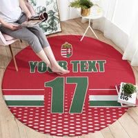 Custom Hungary Ice Hockey Round Carpet Red Style Come on Magyars