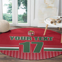 Custom Hungary Ice Hockey Round Carpet Red Style Come on Magyars