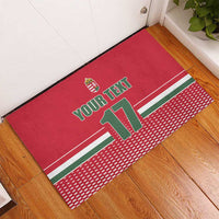 Custom Hungary Ice Hockey Rubber Doormat Red Style Come on Magyars