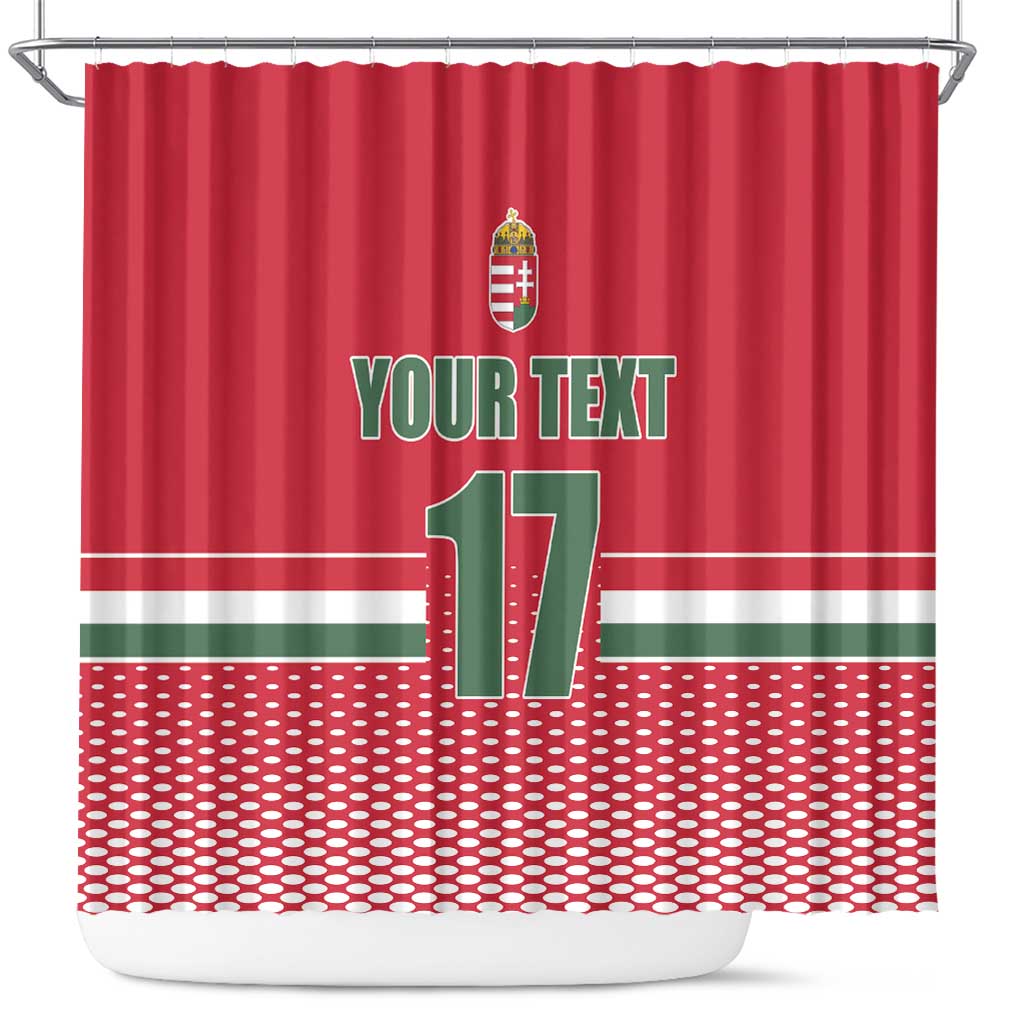 Custom Hungary Ice Hockey Shower Curtain Red Style Come on Magyars