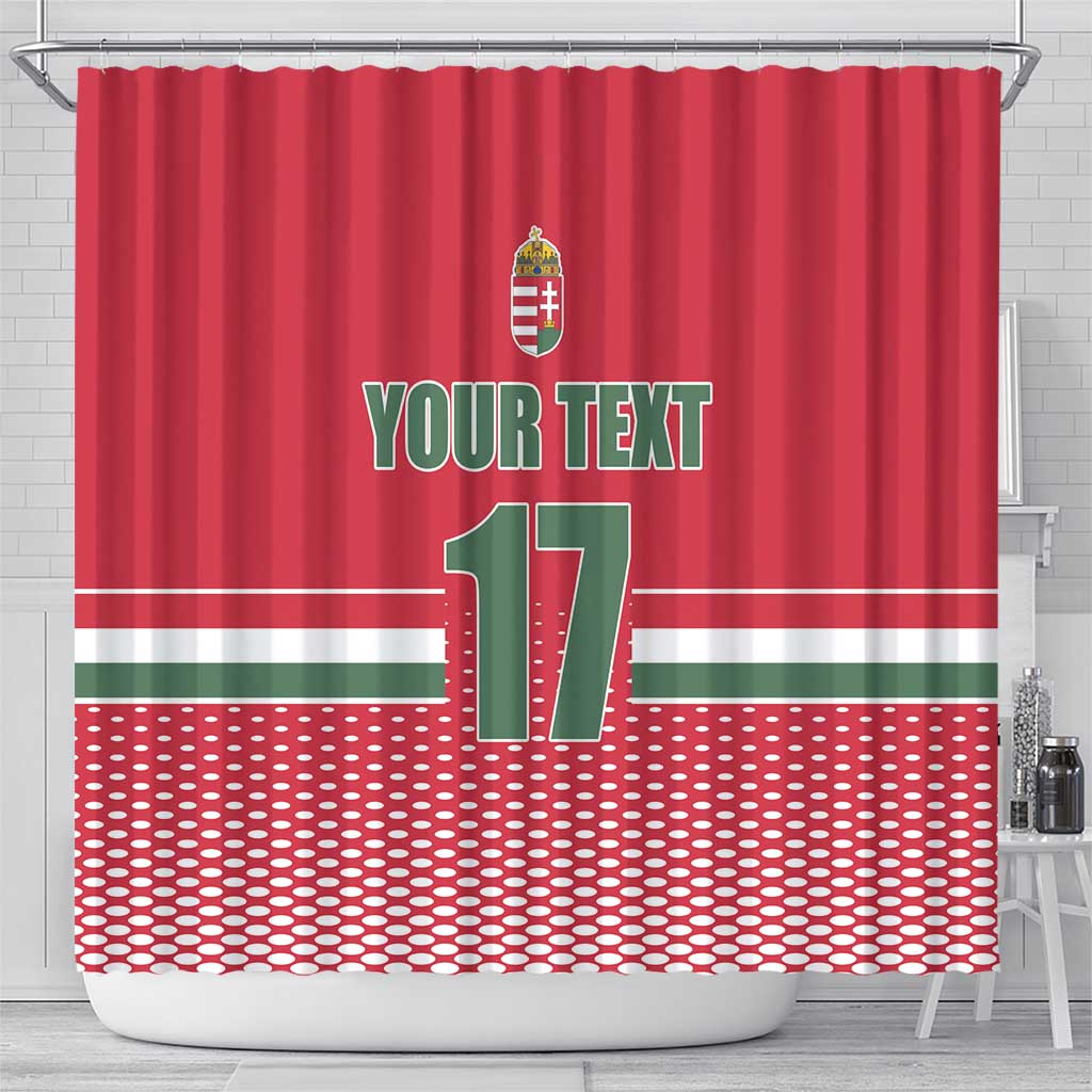 Custom Hungary Ice Hockey Shower Curtain Red Style Come on Magyars