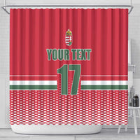 Custom Hungary Ice Hockey Shower Curtain Red Style Come on Magyars
