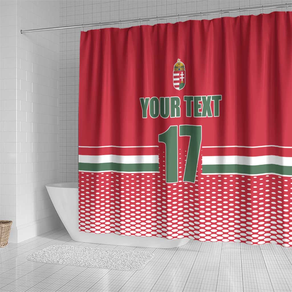 Custom Hungary Ice Hockey Shower Curtain Red Style Come on Magyars