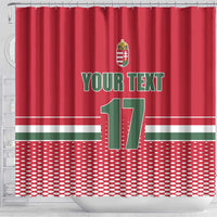 Custom Hungary Ice Hockey Shower Curtain Red Style Come on Magyars
