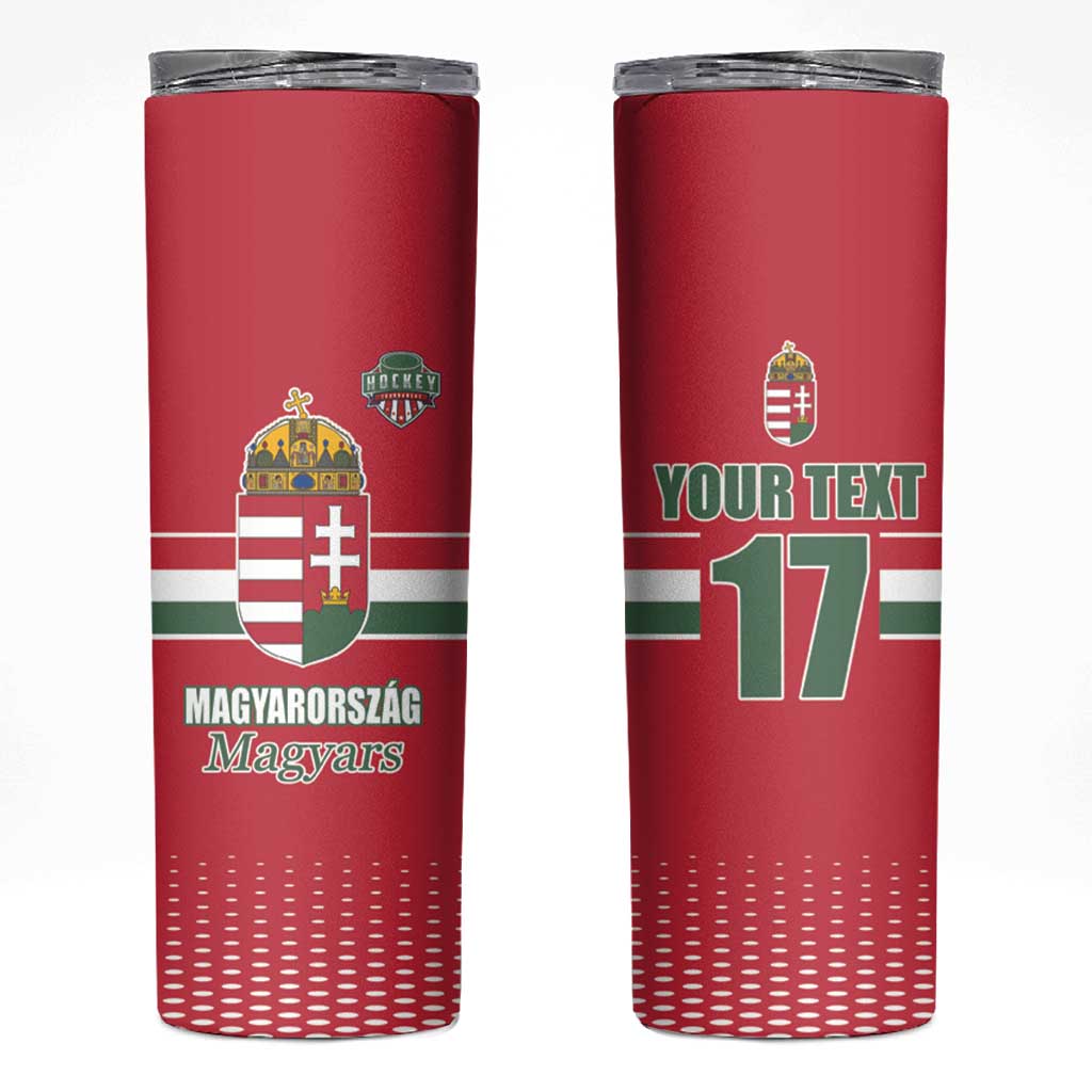 Custom Hungary Ice Hockey Skinny Tumbler Red Style Come on Magyars