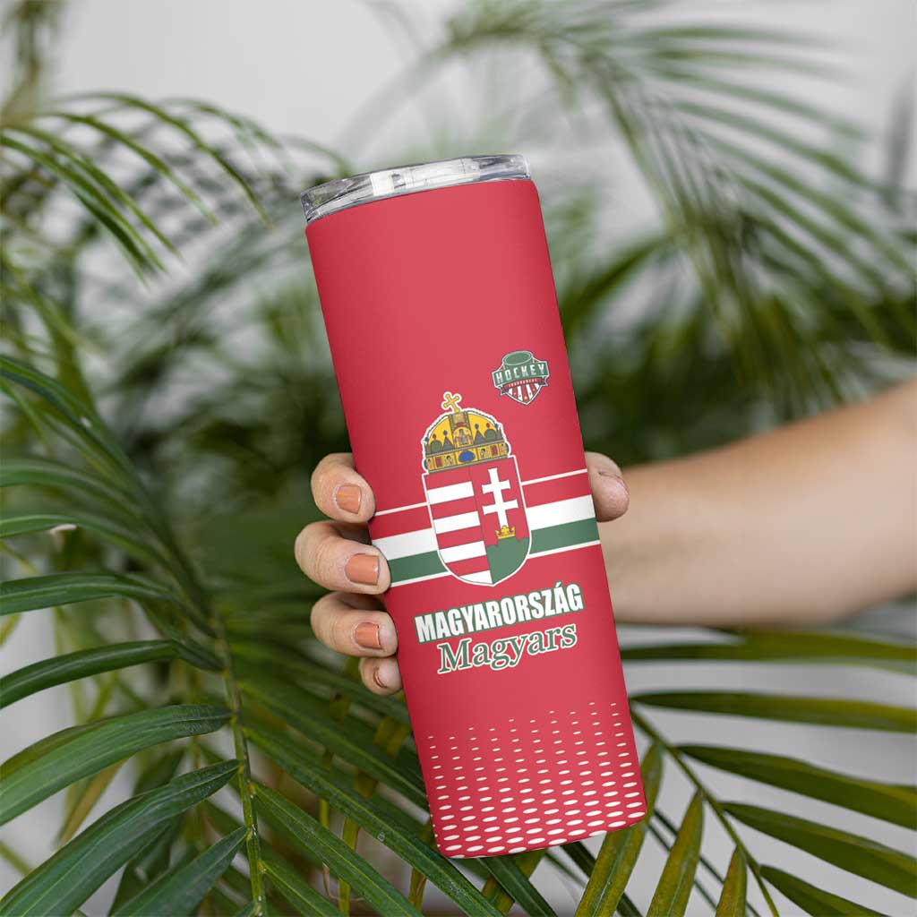 Custom Hungary Ice Hockey Skinny Tumbler Red Style Come on Magyars