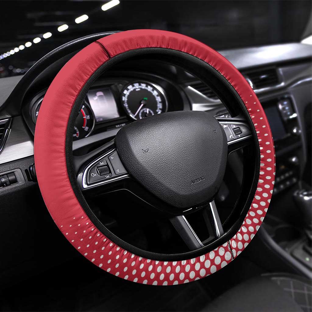 Hungary Ice Hockey Steering Wheel Cover Red Style Come on Magyars