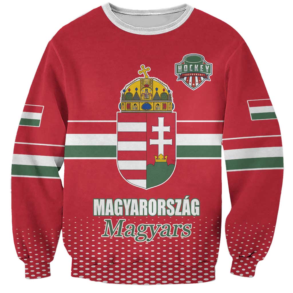 Custom Hungary Ice Hockey Sweatshirt Red Style Come on Magyars