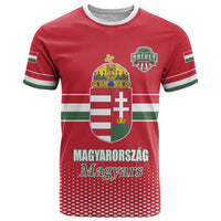 Custom Hungary Ice Hockey T Shirt Red Style Come on Magyars