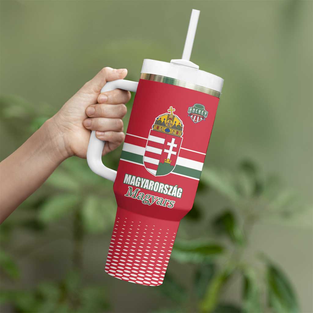 Custom Hungary Ice Hockey Tumbler With Handle Red Style Come on Magyars