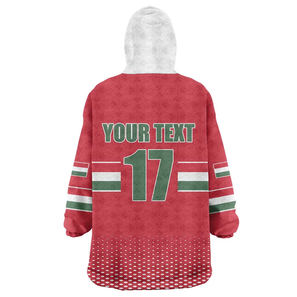 Custom Hungary Ice Hockey Wearable Blanket Hoodie Red Style Come on Magyars