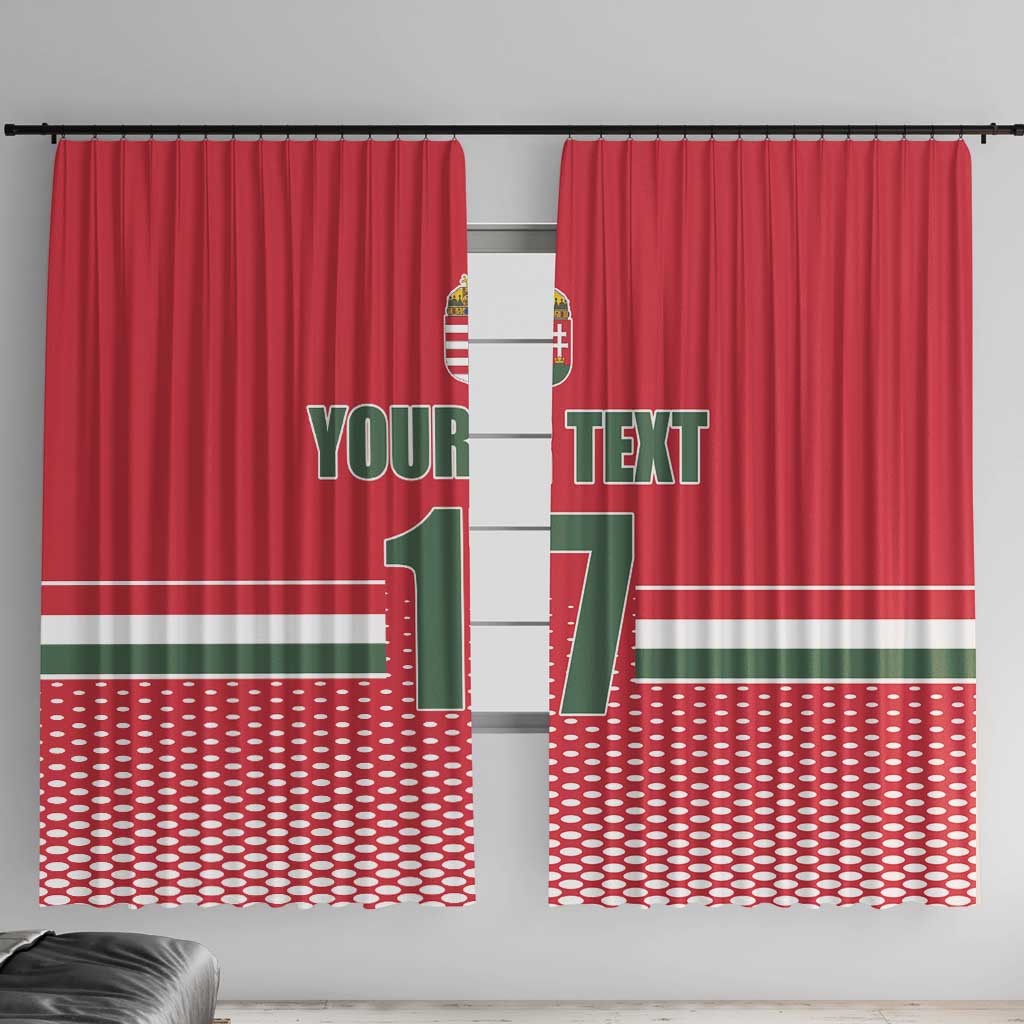 Custom Hungary Ice Hockey Window Curtain Red Style Come on Magyars