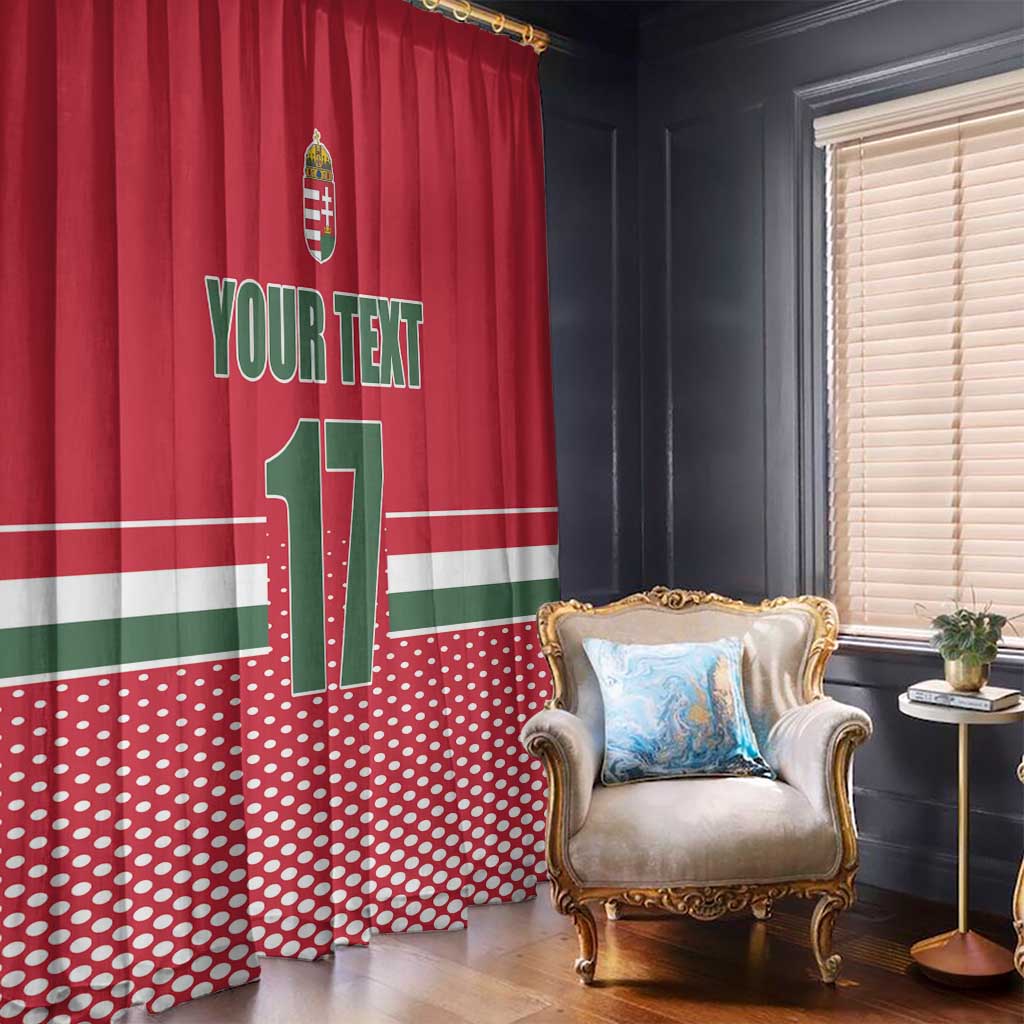 Custom Hungary Ice Hockey Window Curtain Red Style Come on Magyars