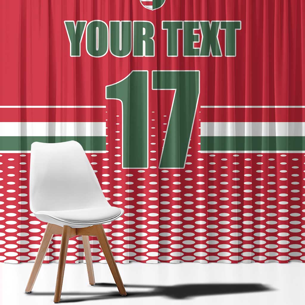 Custom Hungary Ice Hockey Window Curtain Red Style Come on Magyars