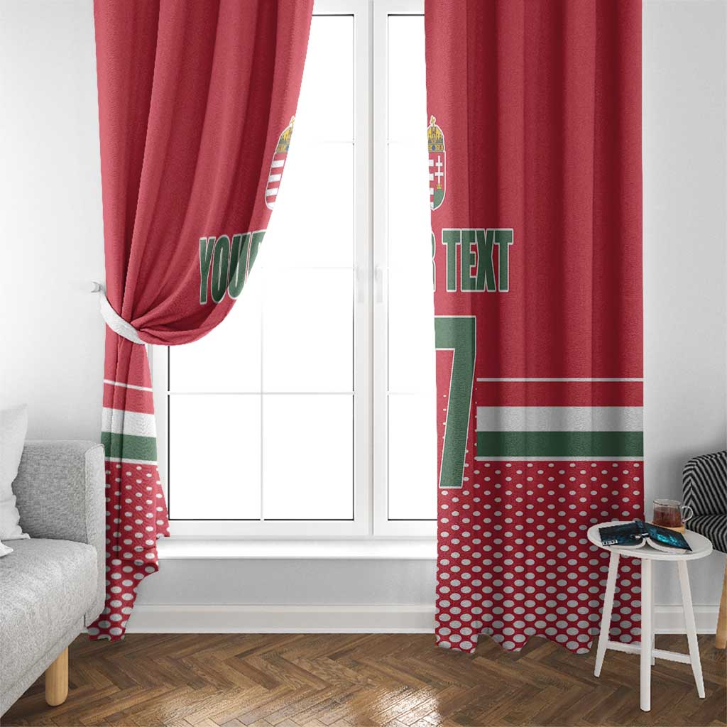 Custom Hungary Ice Hockey Window Curtain Red Style Come on Magyars