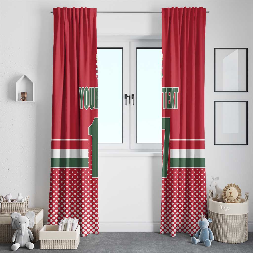 Custom Hungary Ice Hockey Window Curtain Red Style Come on Magyars
