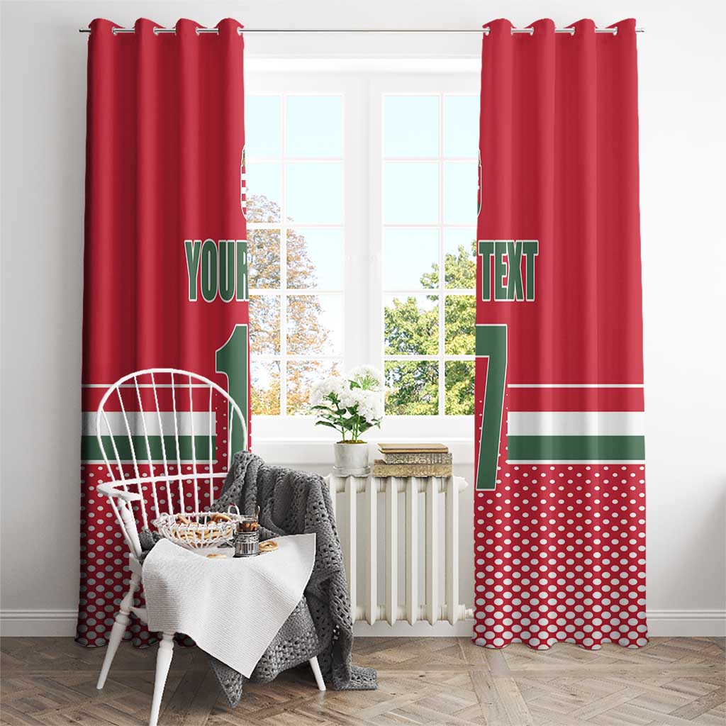 Custom Hungary Ice Hockey Window Curtain Red Style Come on Magyars