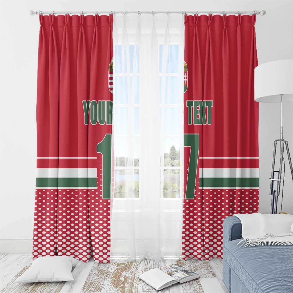 Custom Hungary Ice Hockey Window Curtain Red Style Come on Magyars