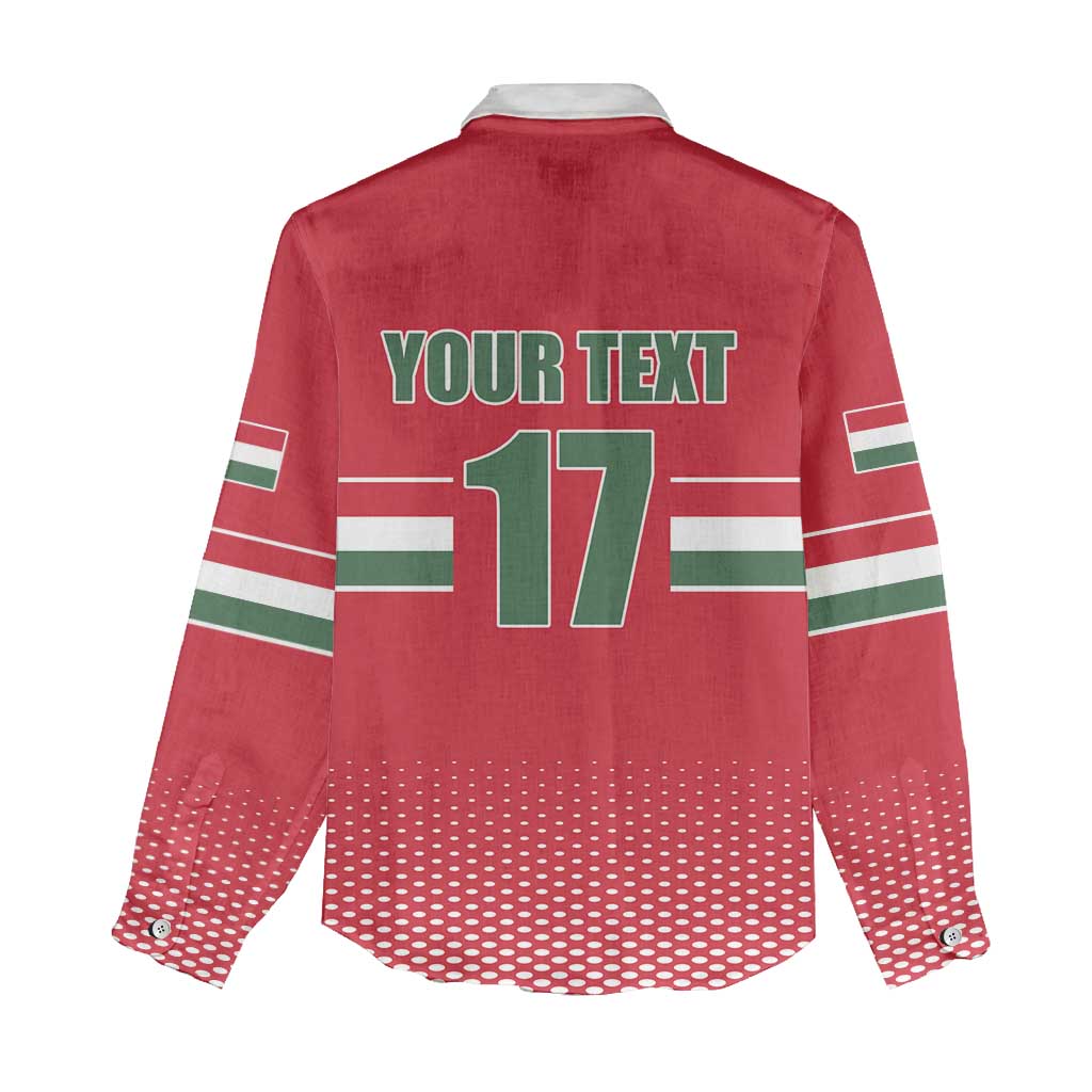 Custom Hungary Ice Hockey Women Casual Shirt Red Style Come on Magyars