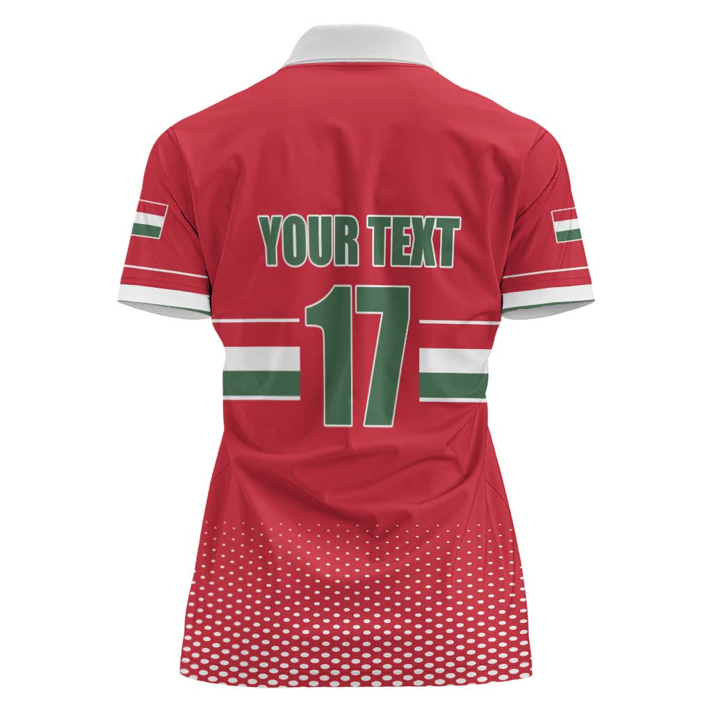 Custom Hungary Ice Hockey Women Polo Shirt Red Style Come on Magyars