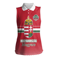 Custom Hungary Ice Hockey Women Sleeveless Polo Shirt Red Style Come on Magyars