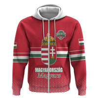 Custom Hungary Ice Hockey Zip Hoodie Red Style Come on Magyars
