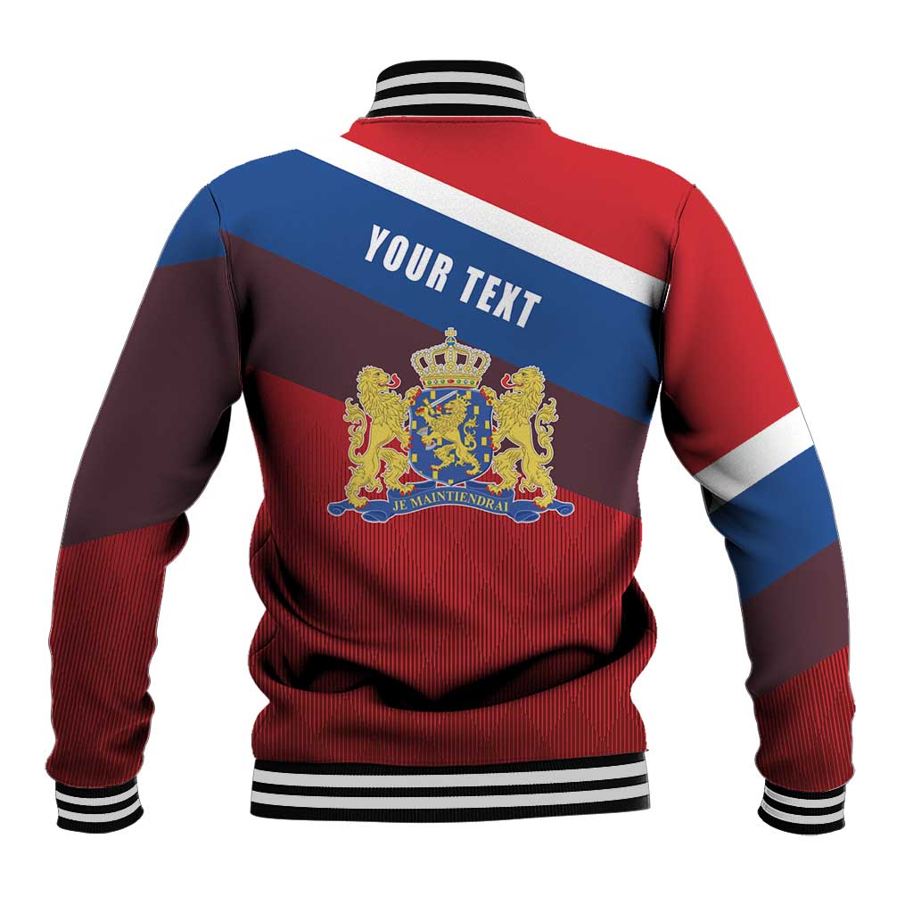 Personalized Netherlands Lion Baseball Jacket Nederland Flag and Coat of Arms