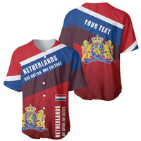 Personalized Netherlands Lion Baseball Jersey Nederland Flag and Coat of Arms