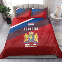 Personalized Netherlands Lion Bedding Set Nederland Flag and Coat of Arms