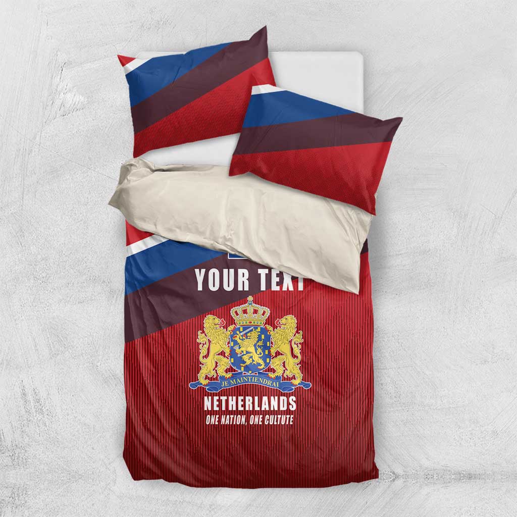 Personalized Netherlands Lion Bedding Set Nederland Flag and Coat of Arms