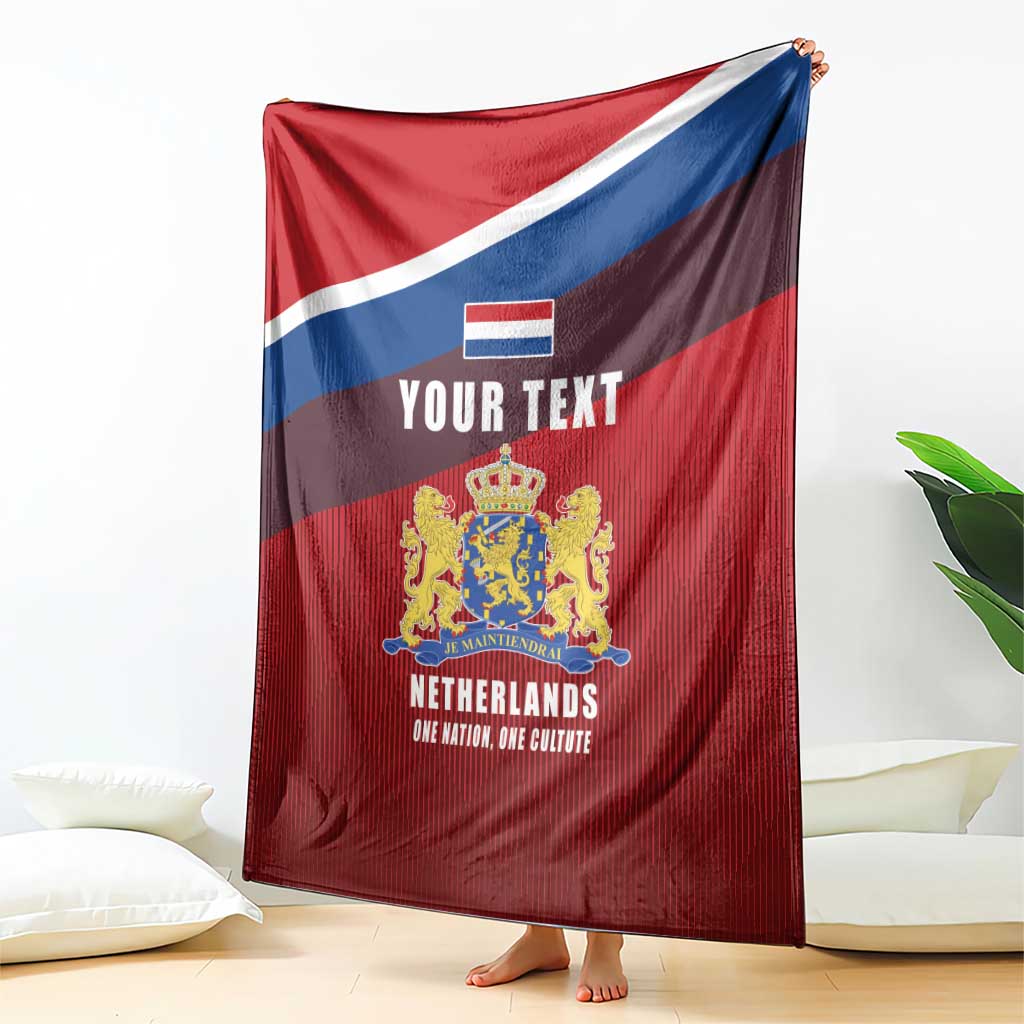 Personalized Netherlands Lion Blanket Nederland Flag and Coat of Arms