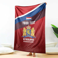 Personalized Netherlands Lion Blanket Nederland Flag and Coat of Arms