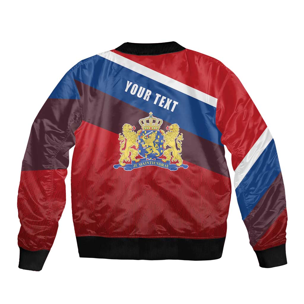 Personalized Netherlands Lion Bomber Jacket Nederland Flag and Coat of Arms