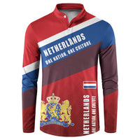 Personalized Netherlands Lion Button Sweatshirt Nederland Flag and Coat of Arms