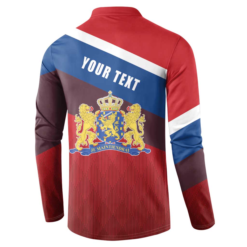 Personalized Netherlands Lion Button Sweatshirt Nederland Flag and Coat of Arms