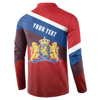 Personalized Netherlands Lion Button Sweatshirt Nederland Flag and Coat of Arms